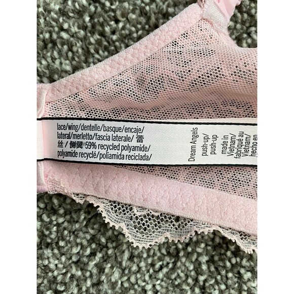 Victoria’s Secret Dream Angels Push-Up Bra – Size 34DD – Light Pink Lace - Picture 4 of 9